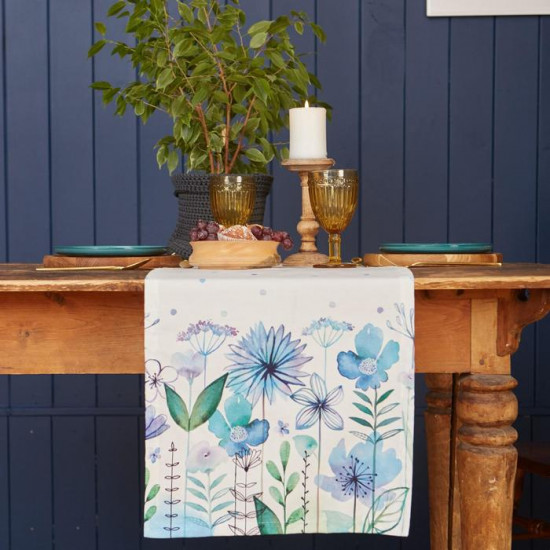 Дорожка на стол «Незабудки»