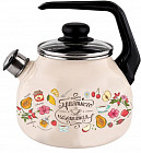 Чайник эмалированный со свистком «Приятного аппетита»