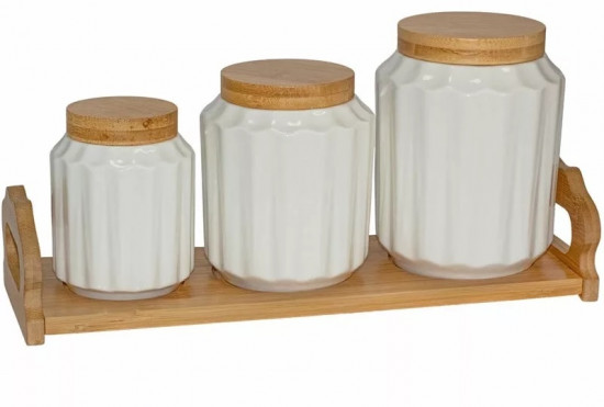 Набор банок для сыпучих продуктов «Bamboo»