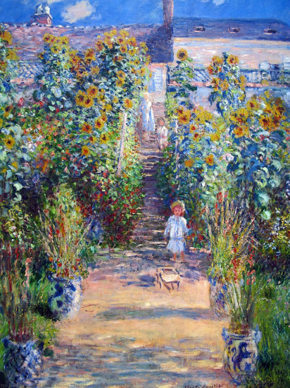 Artist`s garden at vetheuil notebook