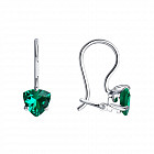 Серьги из серебра с фианитами