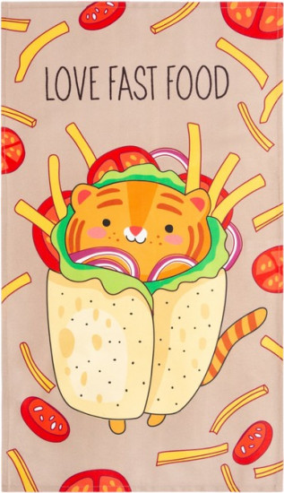 Полотенце «Love fast food»