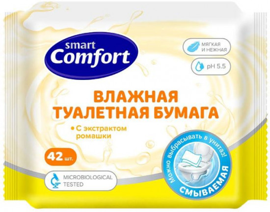 Бумага туалетная влажная «Comfort smart»