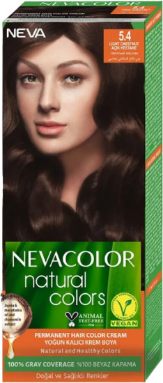 Крем-краска для волос «Natural», оттенок 5.4 Light chestnut/светлый каштан