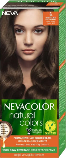 Крем-краска для волос «Natural», оттенок 6. Dark blonde/тёмно русый