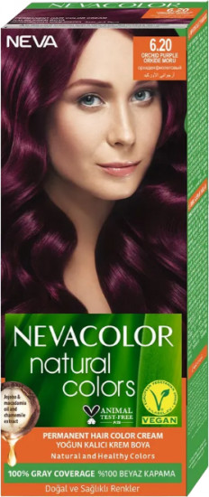 Крем-краска для волос «Natural», оттенок 6.20 Orchid purple/орхидея фиолетовый