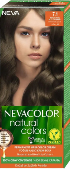 Крем-краска для волос «Natural», оттенок 7.1 Ash blonde/пепельный русый