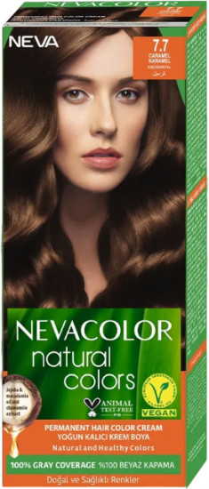 Крем-краска для волос «Natural», оттенок 7.7 Caramel/карамель