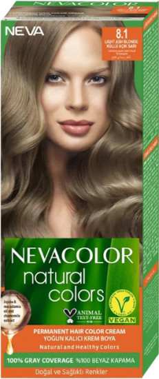 Крем-краска для волос «Natural», оттенок 8.1 Light ash blonde/пепельный светлый блондин