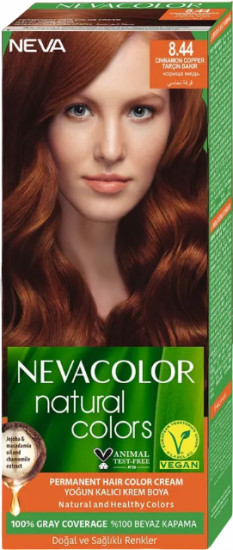 Крем-краска для волос «Natural», оттенок 8.44 Cinnamon copper/корица медь