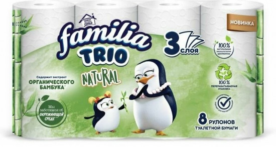 Туалетная бумага «Trio Natural»