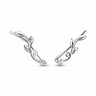 Серьги из серебра с фианитами