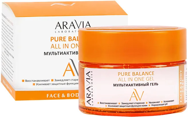 Гель для лица и тела мультиактивный «Pure Balance All In On Gel» | Aravia
