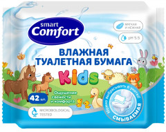 Бумага туалетная влажная «Comfort smart»