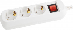 Колодка на 3 розетки с зазeмлением ЭРА KX-3es