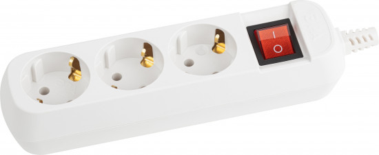 Колодка на 3 розетки с зазeмлением ЭРА KX-3es