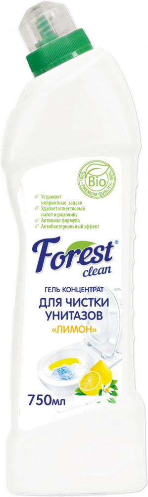 Гель-концентрат для чистки унитазов «Лимон» | Forest clean
