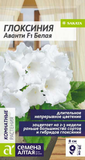 Глоксиния «Аванти Белая F1»