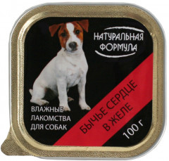 Корм для собак «Бычье сердце в желе»