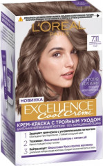 Крем-краска для волос «Excellence Cool Crème», оттенок 7.11, Ультрапепельный русый
