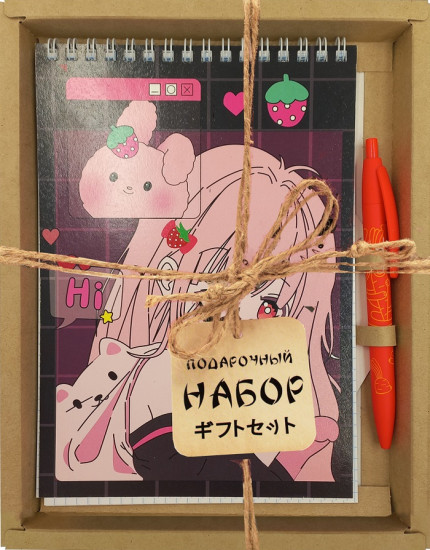 Блокнот с ручкой
