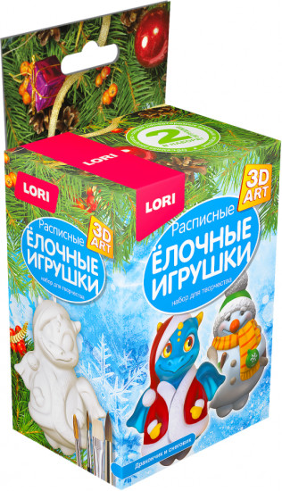 Набор для росписи ёлочных игрушек «Дракончик и Снеговик»