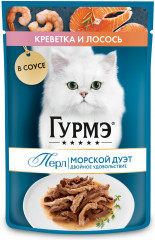 Корм для кошек «Мясной дуэт с креветкой и лососем»