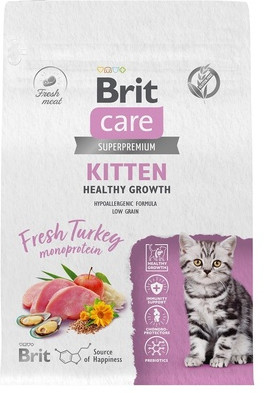 Корм сухой для котят с индейкой «Cat Kitten Healthy Growth»