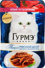 Корм для кошек «Мясной дуэт язык и телятина»