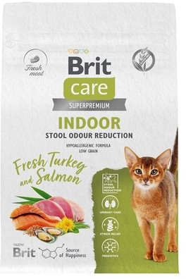 Сухой корм для кошек с индейкой и лососем «Care Cat Indoor Stool Odour Reduction»