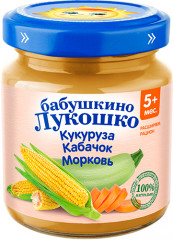 Пюре детское «Кукуруза, кабачок и морковь»