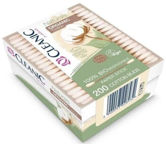 Палочки ватные «Naturals оrganic» | Cleanic