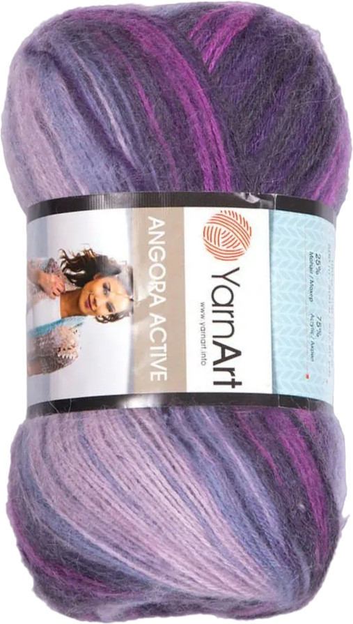 Пряжа для вязания «Angora Active», 847 Сиренево-фиолетовый | YarnArt