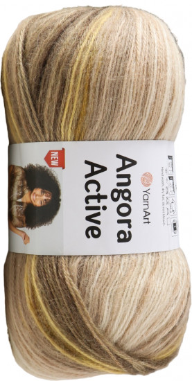 Пряжа для вязания «Angora Active», 843 Бежево-коричневый