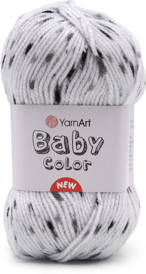 Пряжа для вязания «Baby color», 205 Бело-черный