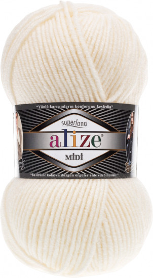 Пряжа для вязания «Superlana Midi», 62 Молочный