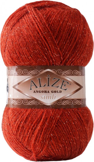 Пряжа для вязания «Angora Gold Simli», 36 Терракотовый
