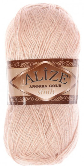 Пряжа для вязания «Angora Gold Simli», 404 Шампань