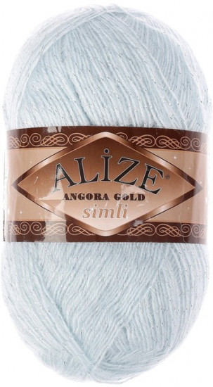 Пряжа для вязания «Angora Gold Simli», 514 Зимнее небо