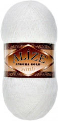 Пряжа для вязания «Angora Gold Simli», 55 Белый