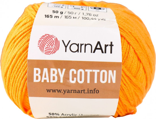 Пряжа для вязания «Baby Cotton», 425 Апельсин