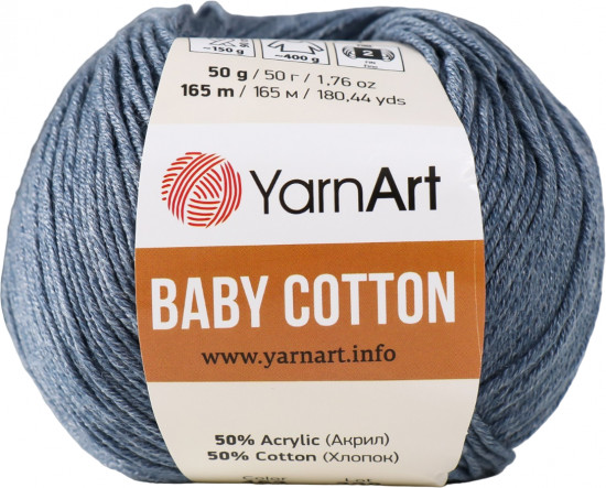 Пряжа для вязания «Baby Cotton», 453 Джинсовый