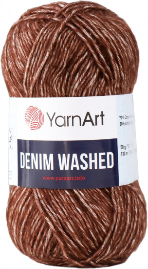 Пряжа для вязания «Denim Washed», 917 Коричневый