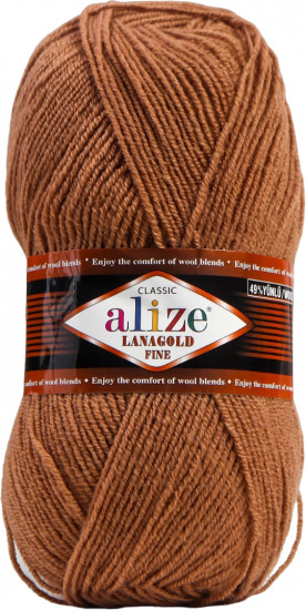 Пряжа для вязания «Lanagold fine», 466 Темно-бежевый