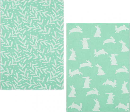 Набор полотенец «Hares & leaves»