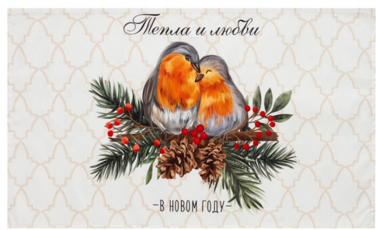 Полотенце «Winter robin»