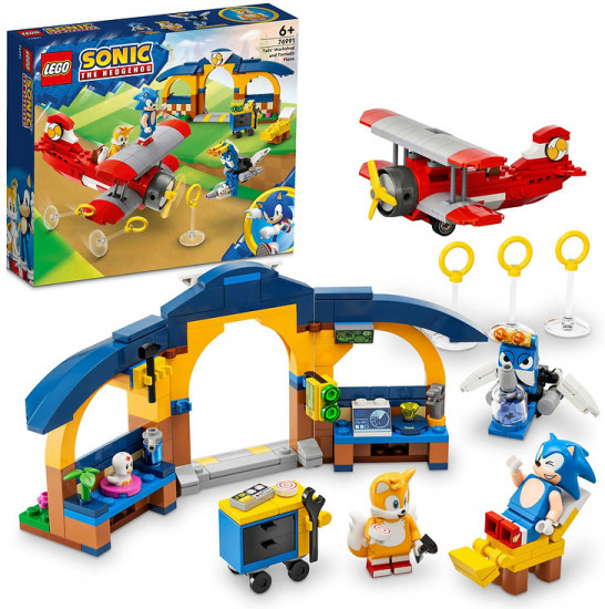 Конструктор LEGO® Sonic the Hedgehog 76991 Мастерская Тейлза и cамолет Торнадо. Tails' Workshop and Tornado Plane