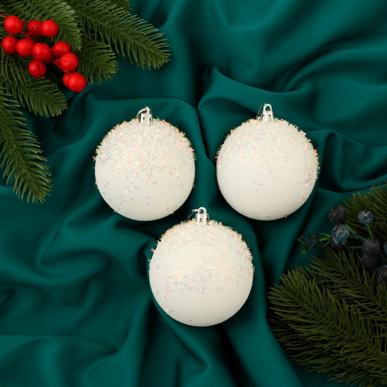 Набор шаров ёлочных «Новелла перламутр»