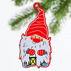 Подвеска деревянная на подложке «Гном»