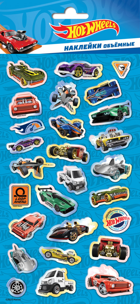Набор наклеек зефирных «Хот Вилс» | Hot Wheels | ND Play